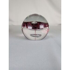 Hal David Berger Signed‎ Glass Purple Paperweight. 1998